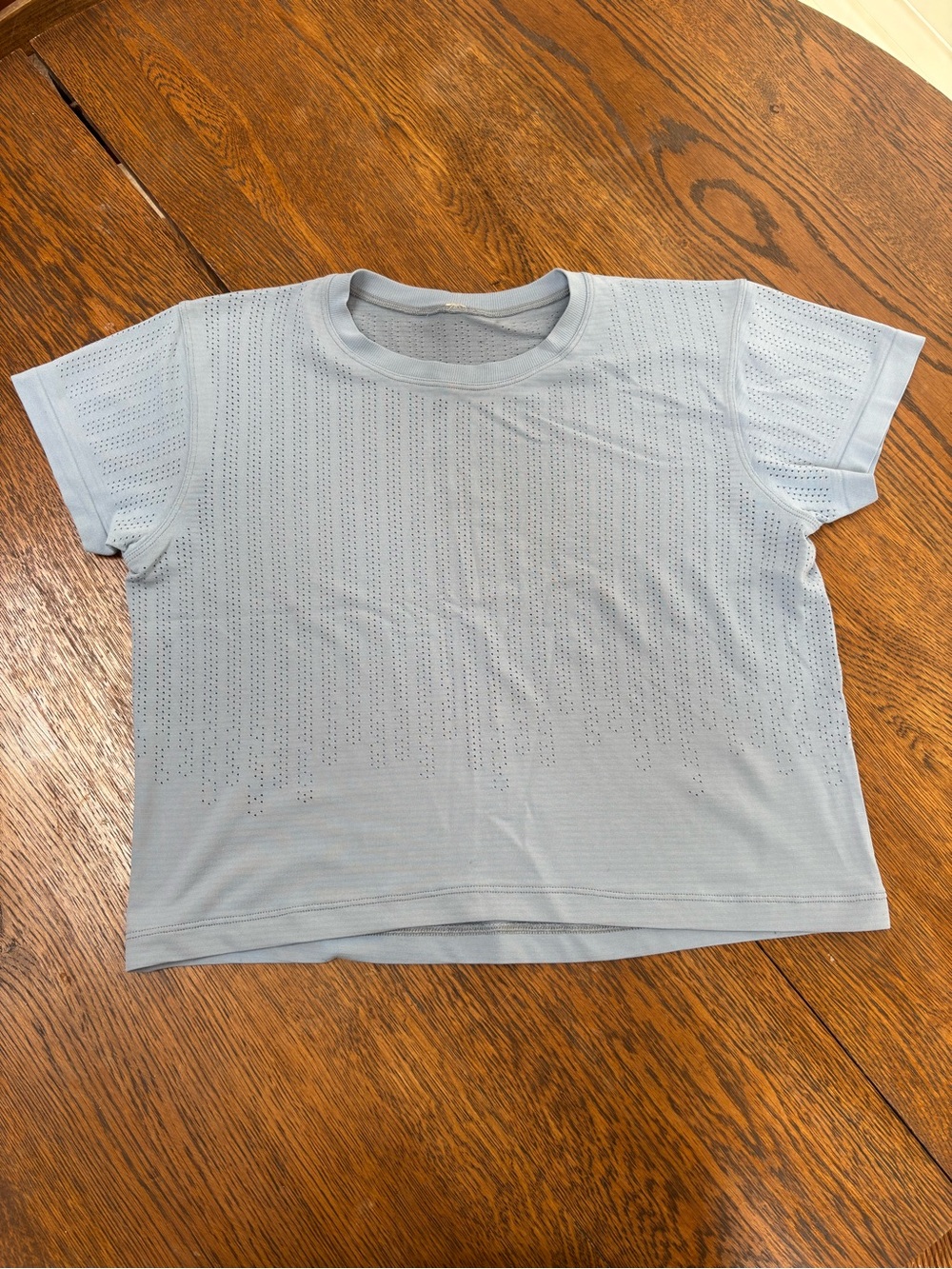 lululemon athletica Light Blue Short Sleeve Athletic Tee